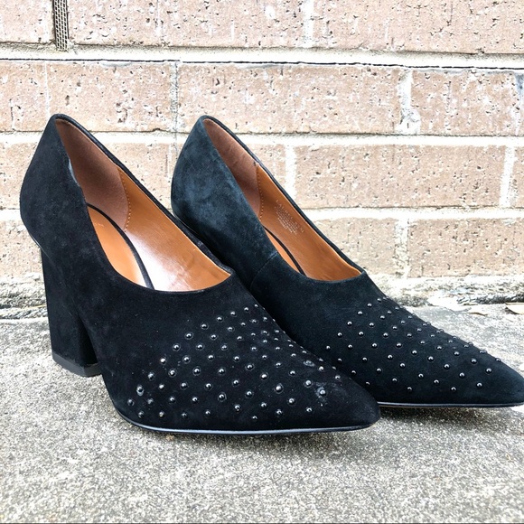 Halston Black Suede Heels - Picture 2 of 6